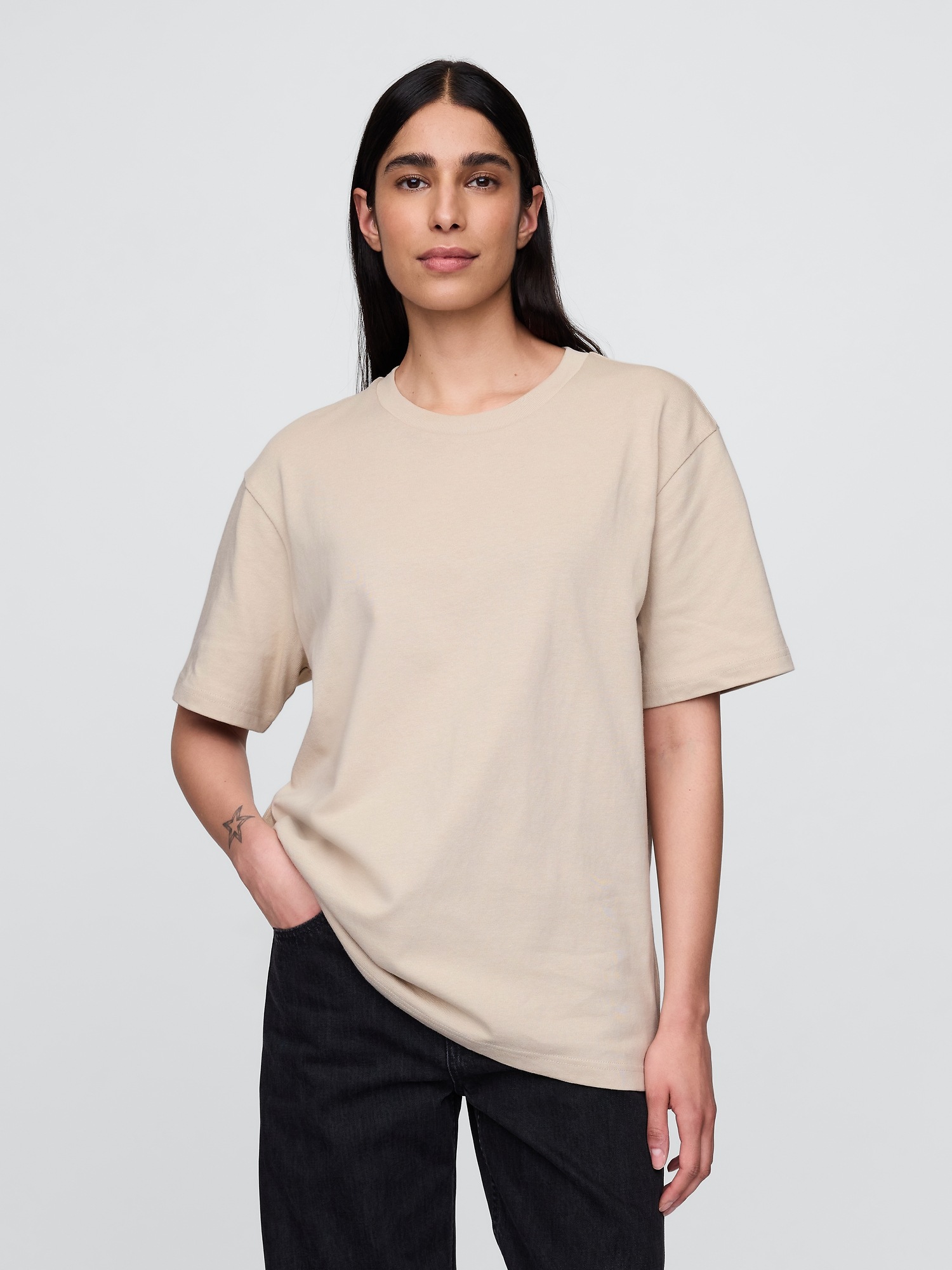 Мужские футболки Gap Adult Heavyweight Relaxed T-Shirt — фото 5