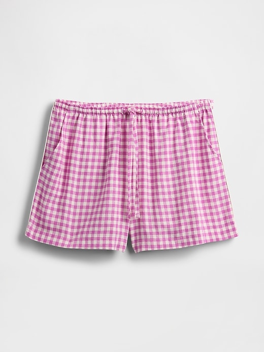 Image number 3 showing, Linen-Blend PJ Shorts