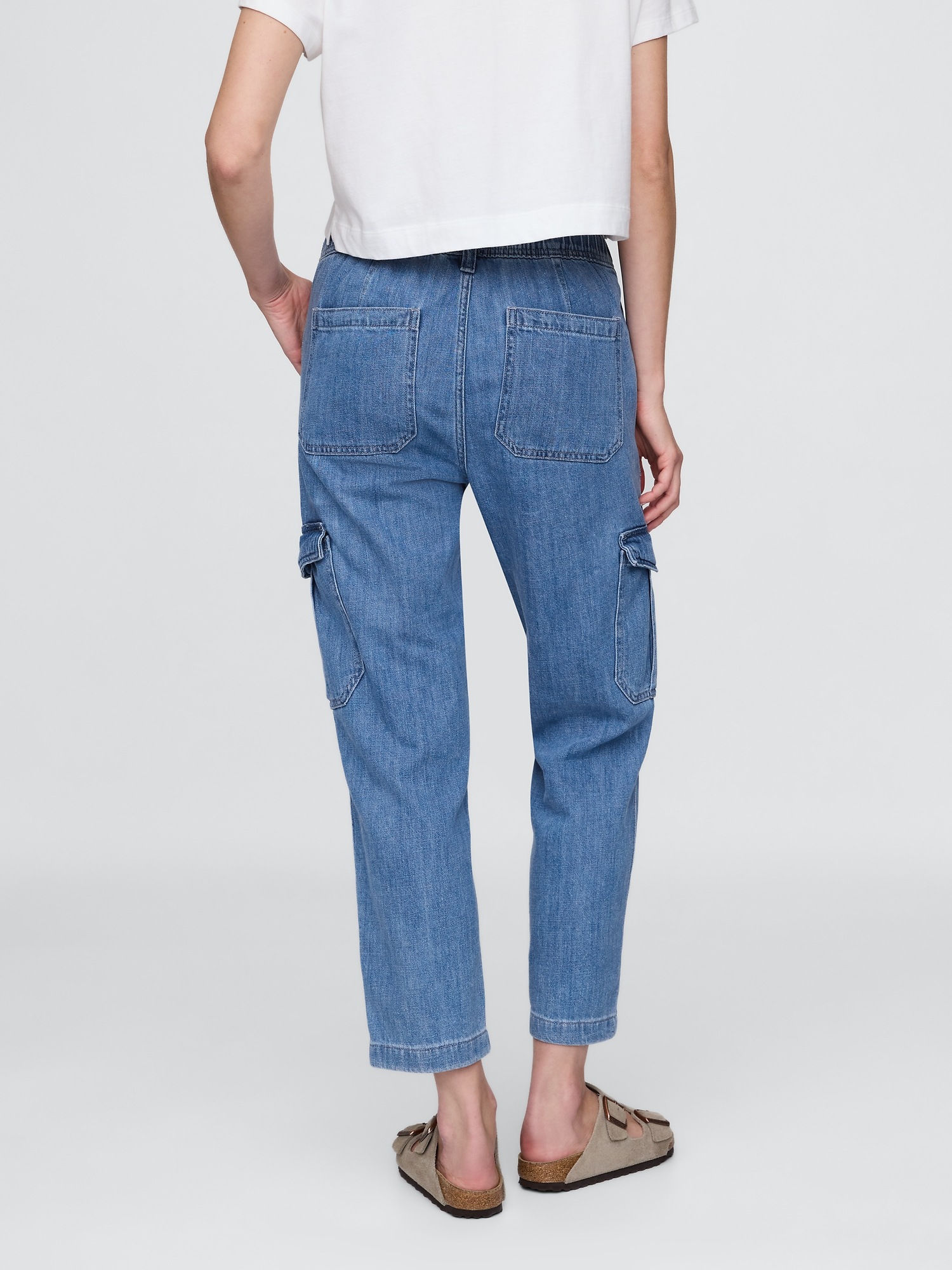 Женские джинсы Gap Denim Easy Cargo Joggers — фото 4