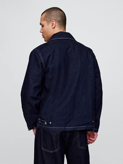 Image number 3 showing, Varsity Coaches Denim Jacket