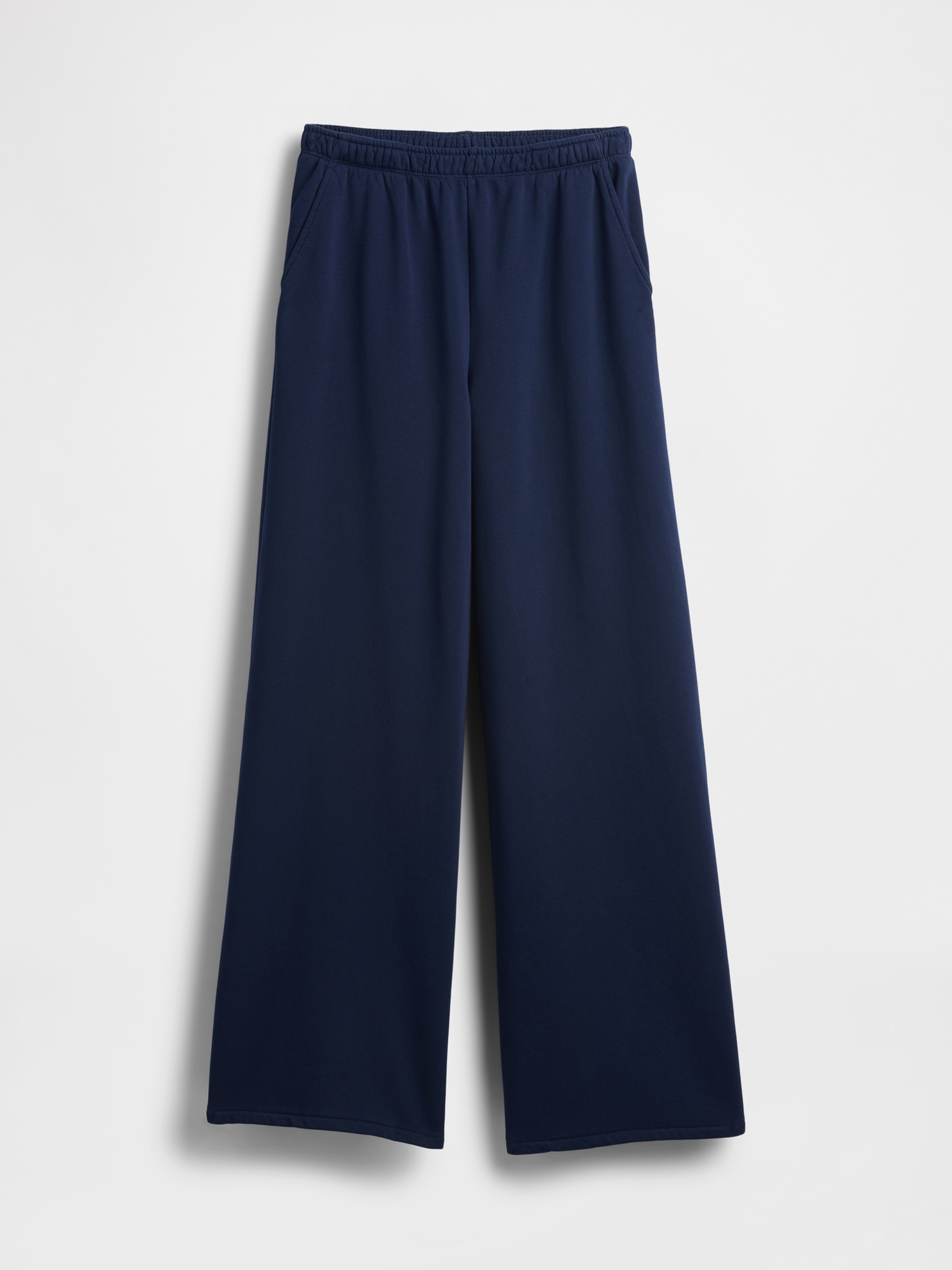 Gap Vintagesoft Baggy Wide-leg Sweatpants In Navy Blue