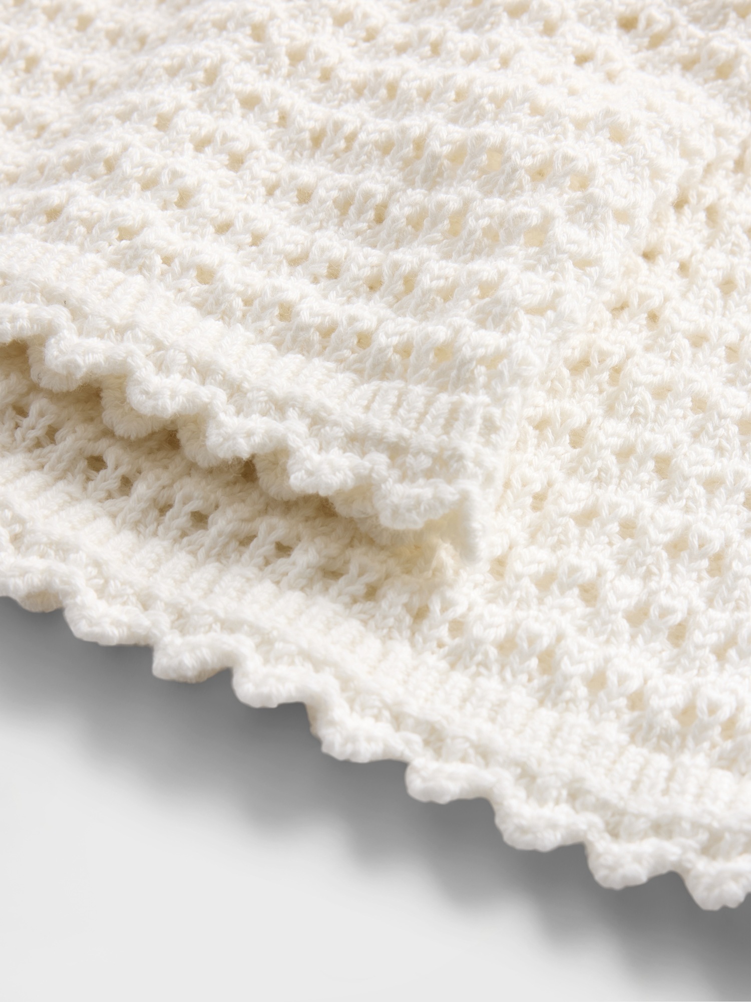 Женские брюки Gap 100% Cotton Crochet Ankle, цвет: Молочный белый — фото 5