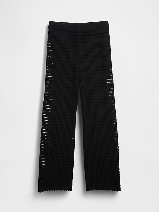 Image number 5 showing, 100% Cotton Crochet Ankle Pants
