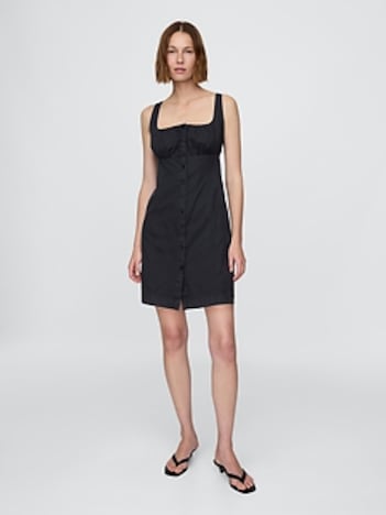 Twill Mini Shirtdress