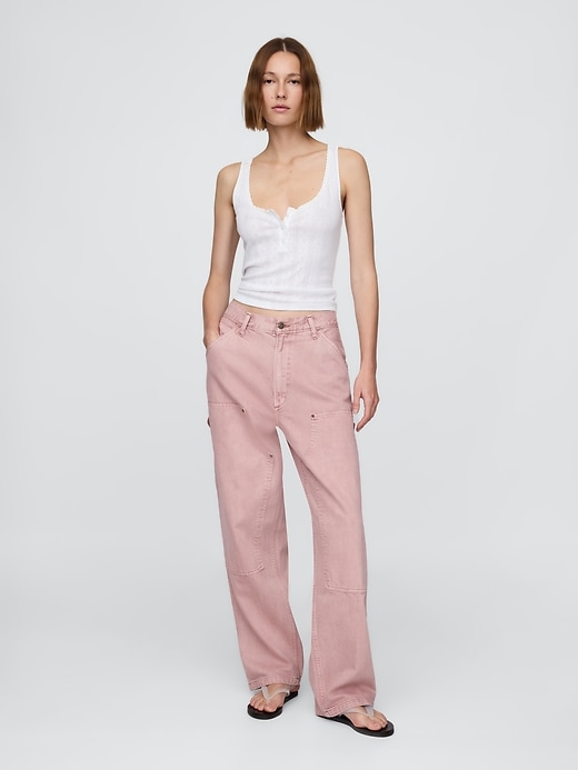 Image number 6 showing, UltraSoft Double-Knee Carpenter Baggy Jeans