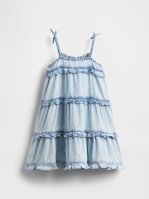 Image number 3 showing, Baby & Toddler Ruffle Tiered Denim Dress