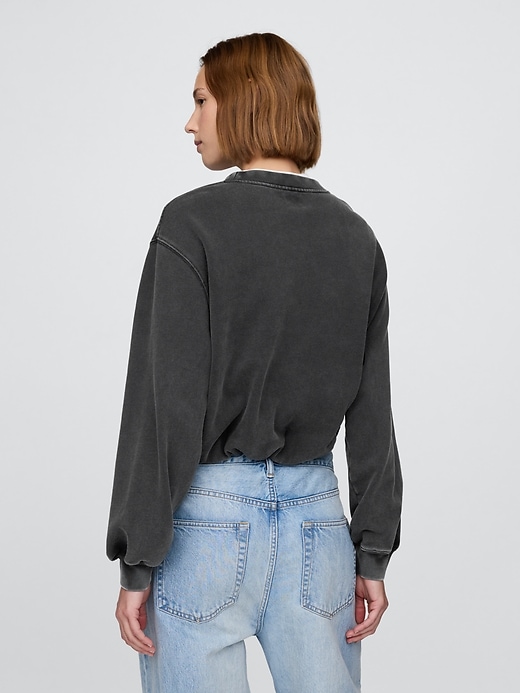 Image number 3 showing, Heavyweight French Terry Bubble-Hem Sweatshirt