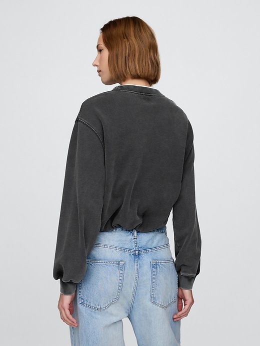 Heavyweight French Terry Bubble-Hem Sweatshirt