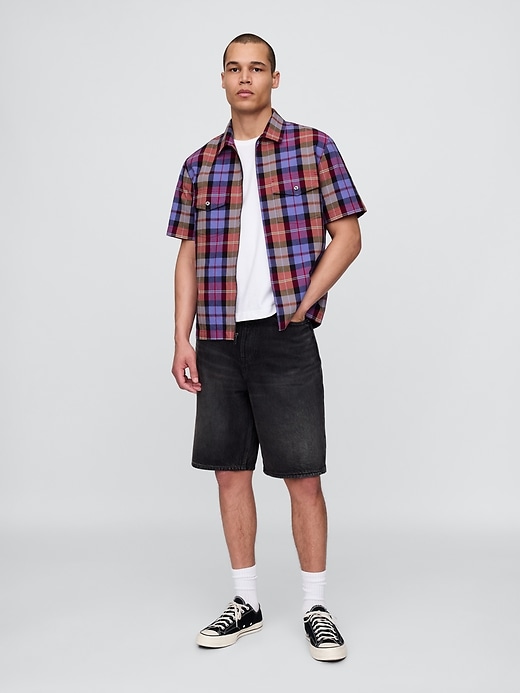 Image number 2 showing, Mixed Plaid Oxford Shirt