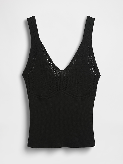 Image number 4 showing, Crochet Cropped Sweater Tank Top