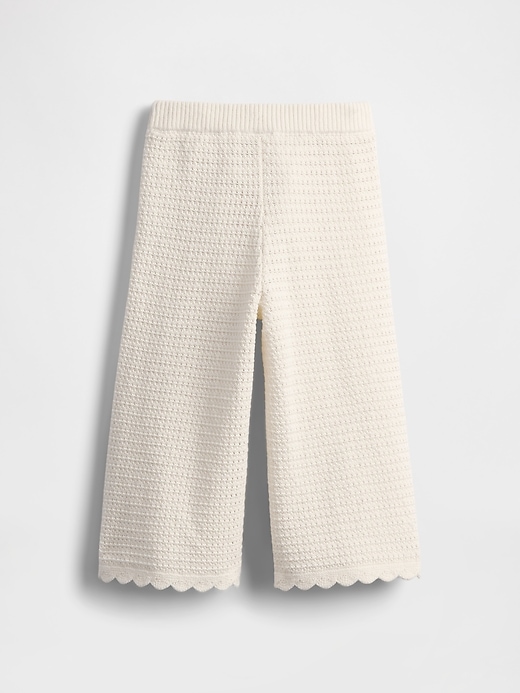 Image number 3 showing, Baby & Toddler Crochet Wide-Leg Pants