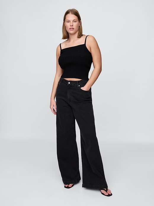 Image number 6 showing, Curvy High Rise Stride Wide-Leg Jeans