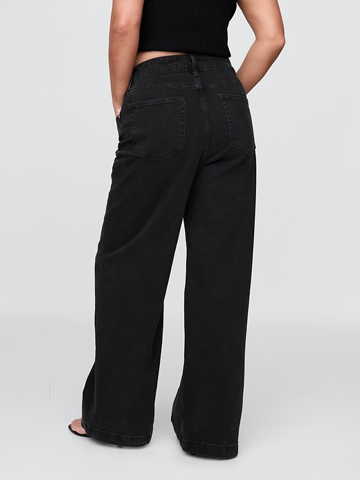 Image number 7 showing, Curvy High Rise Stride Wide-Leg Jeans