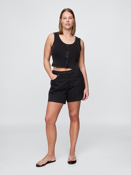 Image number 5 showing, 4" Mid Rise UltraSoft Relaxed Cutoff Shorts