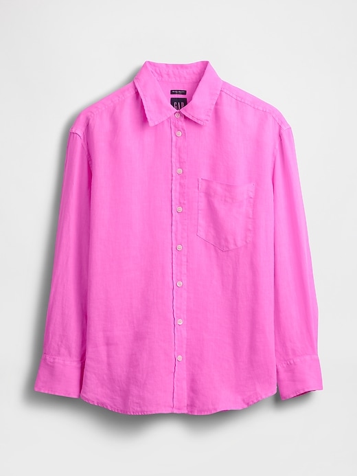 Image number 4 showing, 100% Linen Oversized Shirt