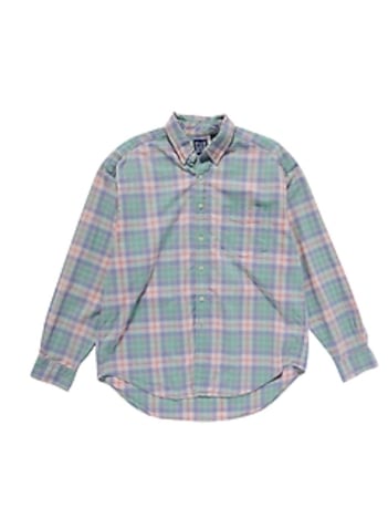 1990s GapVintage Adult Plaid Shirt — XL