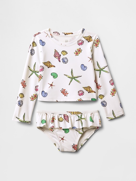 Image number 1 showing, Baby & Toddler Rash Guard Swim Two-Piece