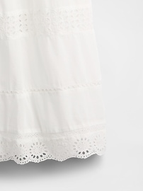Tiered Lace-Trim Maxi Skirt