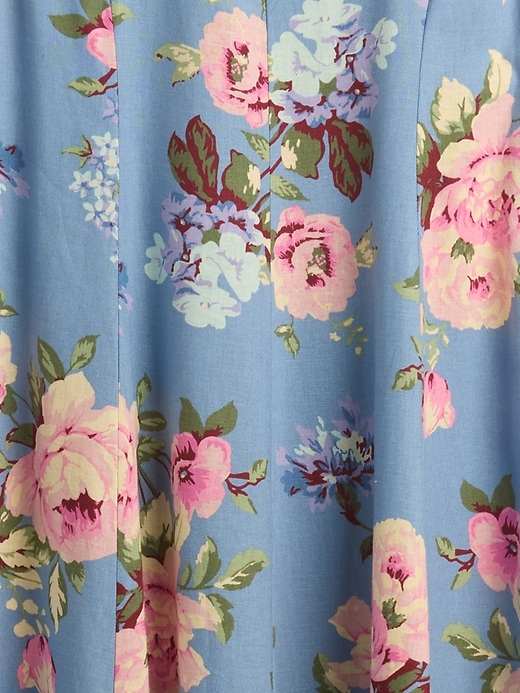 Image number 5 showing, Linen-Blend Square-Neck Maxi Dress
