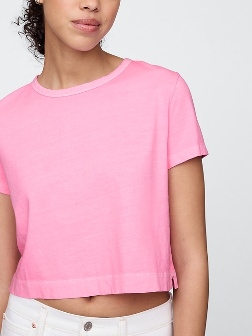 Image number 5 showing, Organic Cotton VintageSoft Cropped T-Shirt