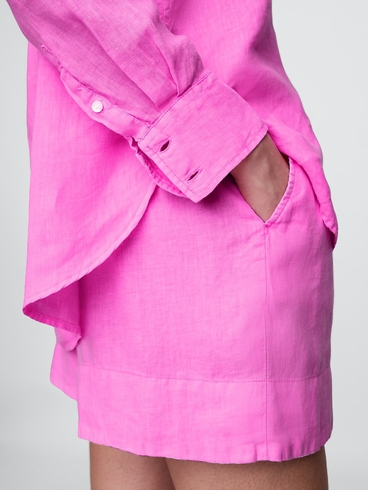 Image number 5 showing, 100% Linen Oversized Shirt