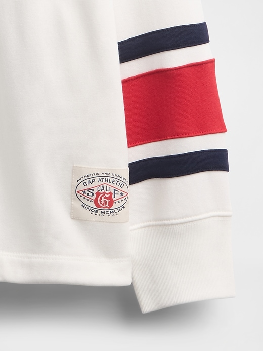 Image number 3 showing, Kids VintageSoft Colorblock Athletic Logo Hoodie