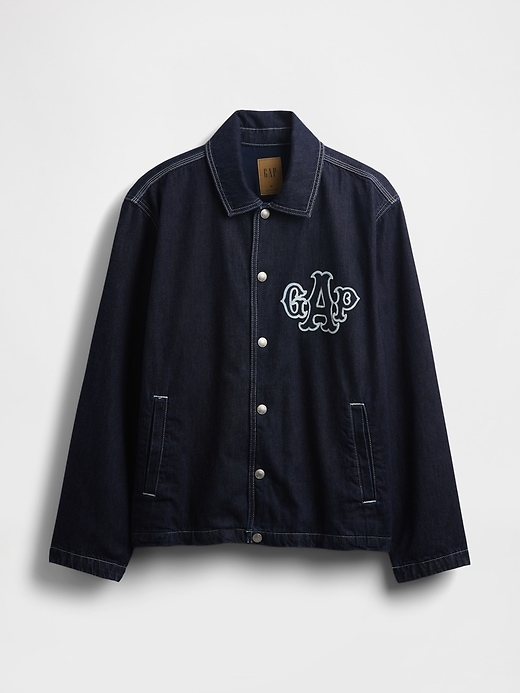 Image number 5 showing, Varsity Coaches Denim Jacket