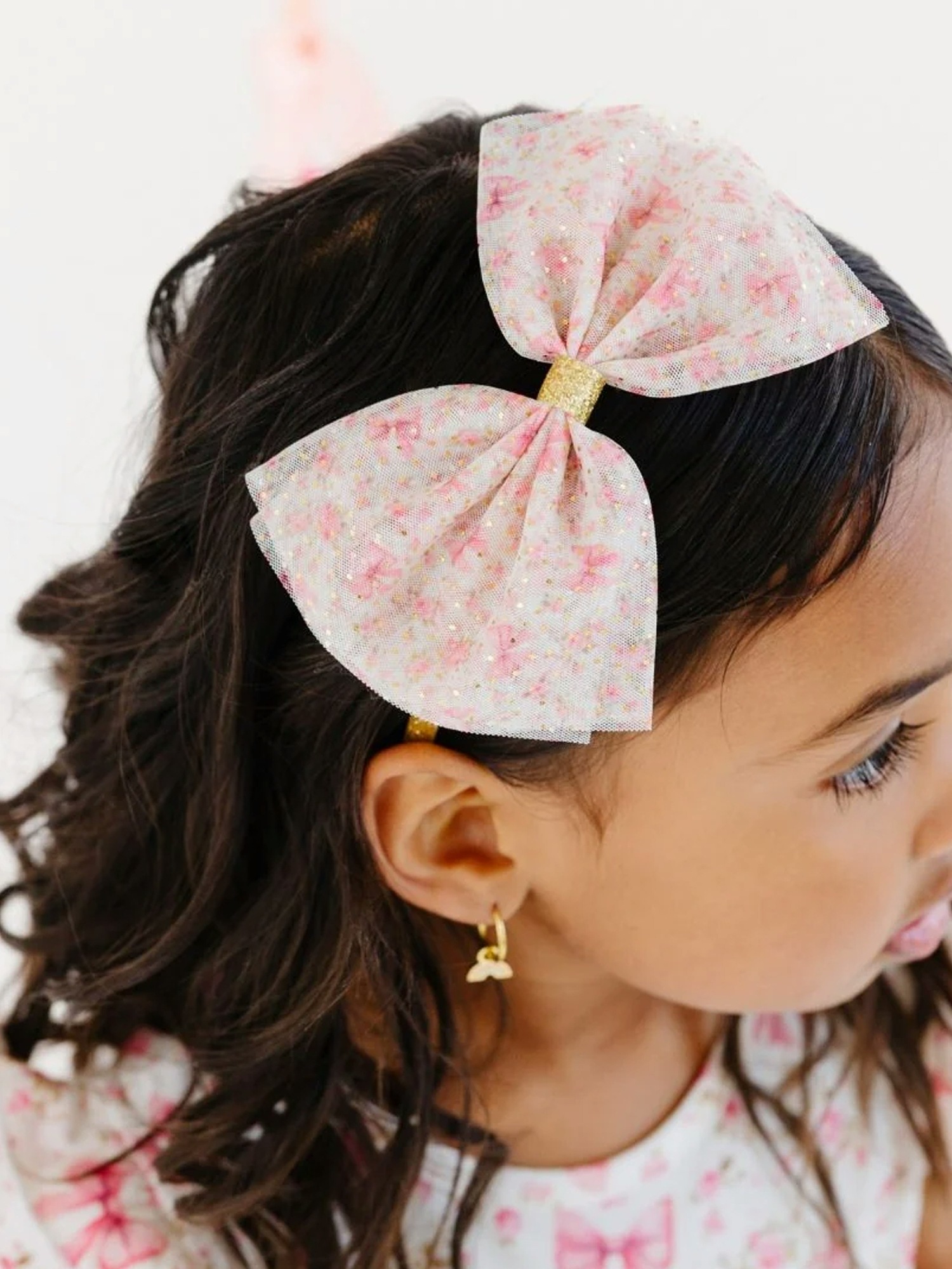 Gap Sweet Wink Ditsy Floral Tulle Bow Headband — фото 2