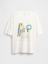 Cropped Gap Logo T-Shirt