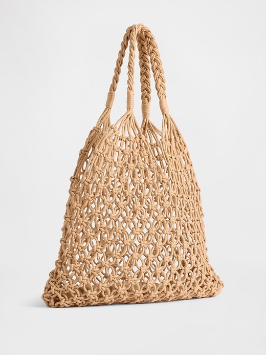 Image number 2 showing, Open-Weave Straw Tote Bag
