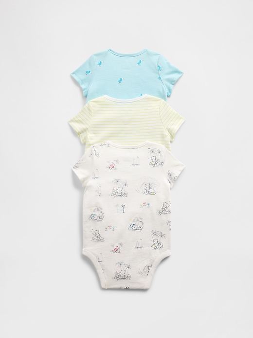 Image number 2 showing, Baby First Favorites Organic Cotton Ruffle Bodysuit (3-Pack)