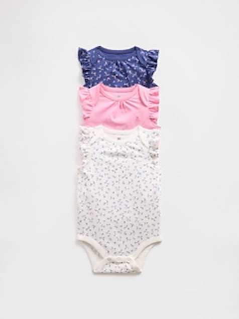 Baby First Favorites Organic Cotton Ruffle Bodysuit (3-Pack)