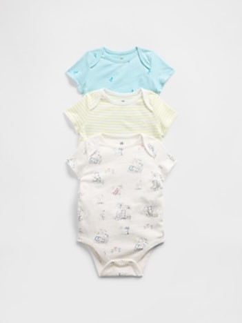 Baby First Favorites Organic Cotton Ruffle Bodysuit (3-Pack)