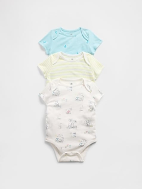 Baby First Favorites Organic Cotton Ruffle Bodysuit (3-Pack)