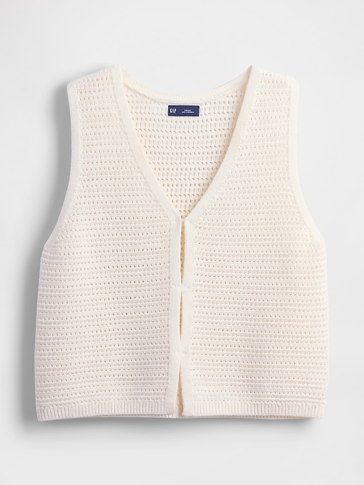 Image number 4 showing, 100% Cotton Crochet Hook-Front Vest