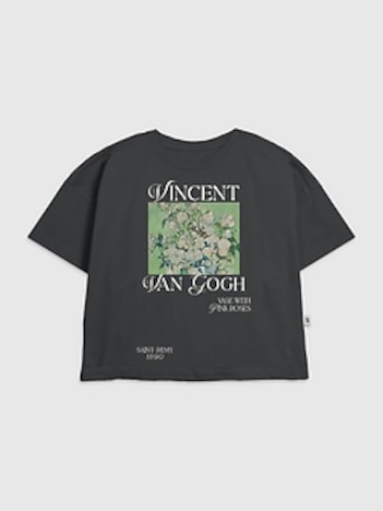 Kids Van Gogh Pink Roses Graphic T-Shirt