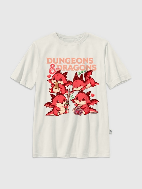 Kids Dungeons and Dragons Chibi Graphic T-Shirt
