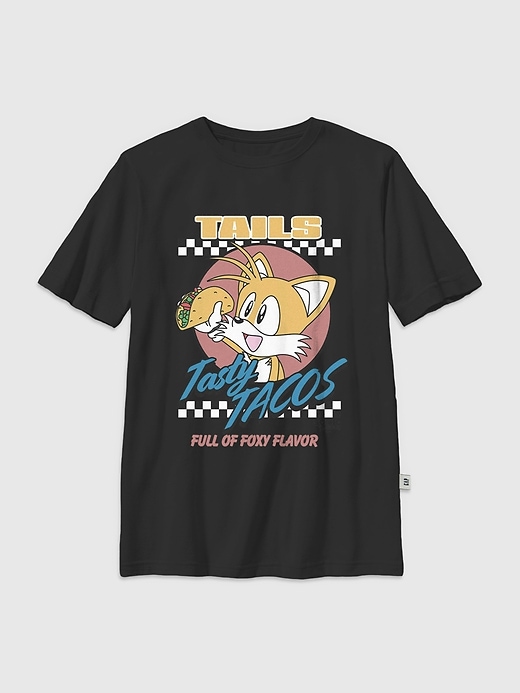 Image number 1 showing, Kids Sonic The Hedgehog Knuckles Pizza Graphic T-Shirt