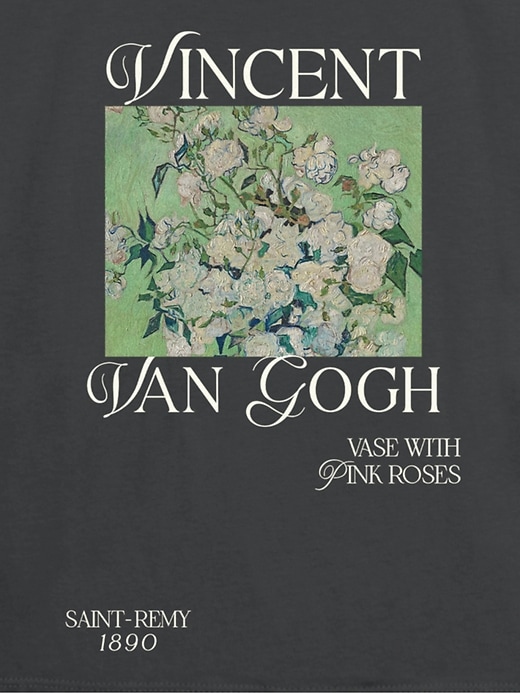 Image number 2 showing, Kids Van Gogh Pink Roses Graphic T-Shirt
