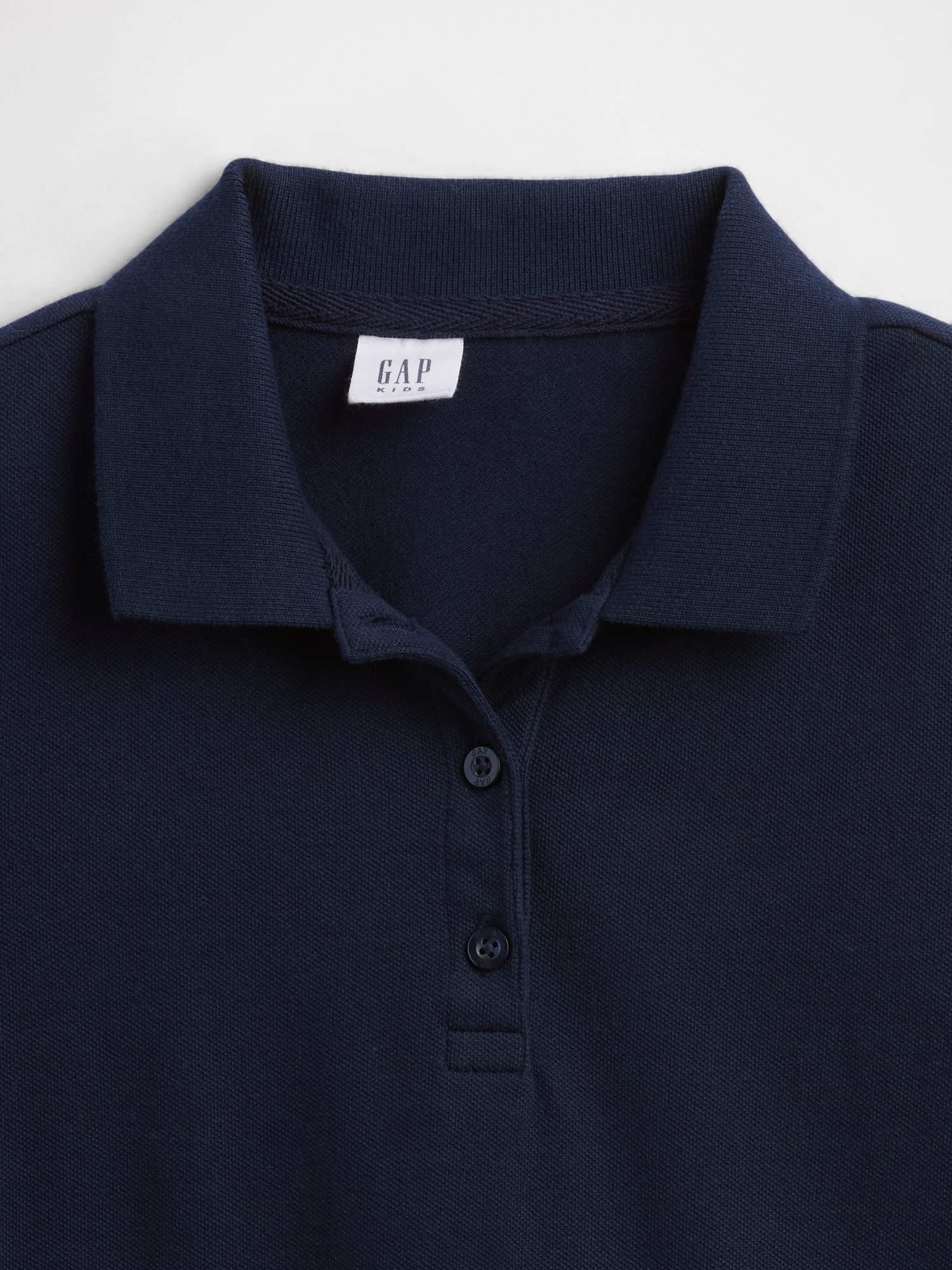 Детское поло Gap Uniform Polo Shirt, цвет: Тёмно-синий — фото 3