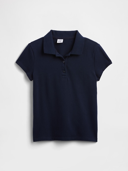 2 of 8 showing, with the color Navy uniform of product Kids Uniform Polo Shirt