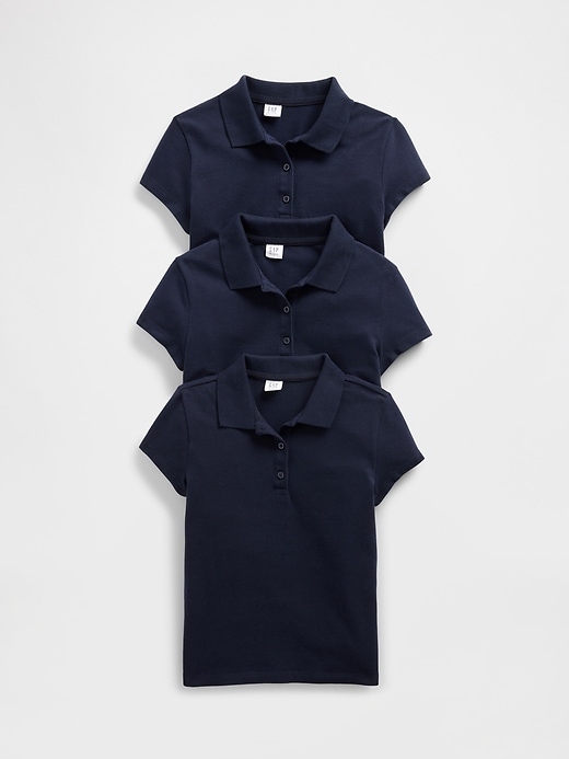 Image number 1 showing, Kids Uniform Polo Shirt (3-Pack)