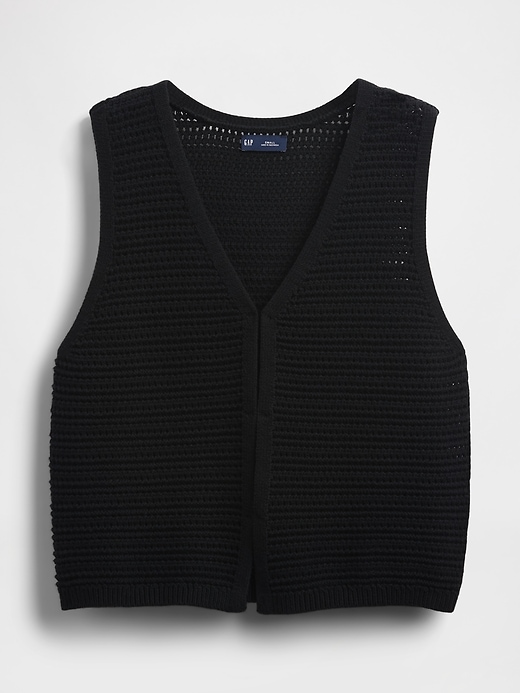 Image number 4 showing, 100% Cotton Crochet Hook-Front Vest