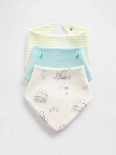 Baby Organic Cotton First Favorites Bandana Bib (3-Pack)