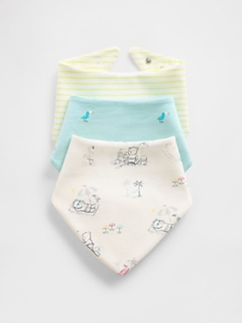 Baby Organic Cotton First Favorites Bandana Bib (3-Pack)