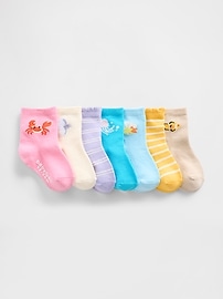 View large product image 1 of 1. Baby & Toddler Quarter Crew Socks (7-Pack)