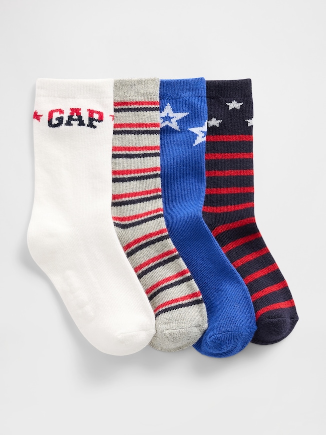 Baby & Toddler Americana Crew Socks (4-Pack)