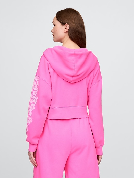 Image number 2 showing, Lilo & Stitch Adult VintageSoft Cropped Zip Hoodie