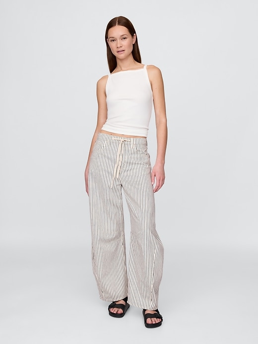Image number 1 showing, High Rise Denim Stripe Horseshoe Jeans
