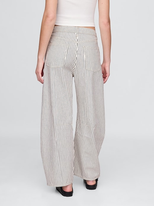 Image number 4 showing, High Rise Denim Stripe Horseshoe Jeans